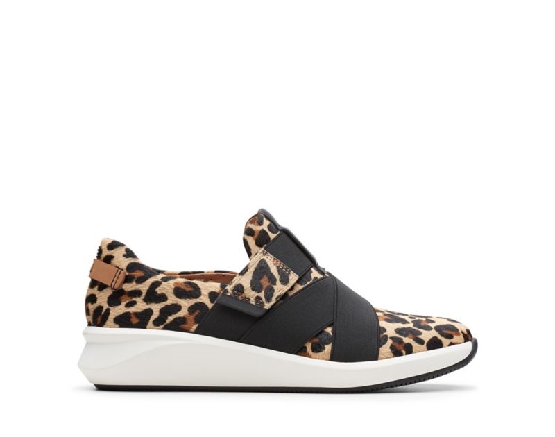 Clarks Un Rio Strap Trainers Leopard Women - India K3N8170-Y5