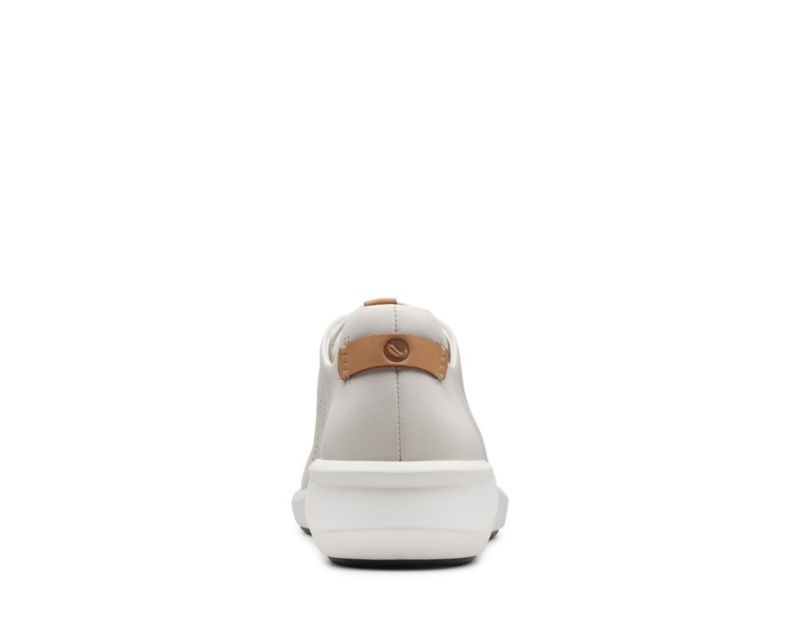 Clarks Un Rio Tie Trainers White Women - India B3G0886-L0