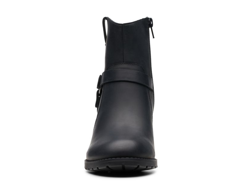Clarks Verona Rock Ankle Boots Black Women - India S7J7915-B3
