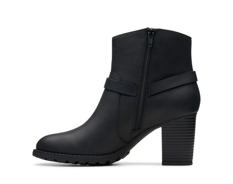 Clarks Verona Rock Ankle Boots Black Women - India S7J7915-B3