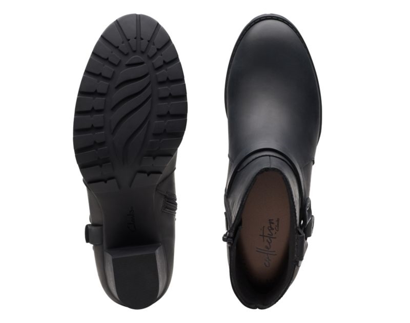 Clarks Verona Rock Ankle Boots Black Women - India S7J7915-B3
