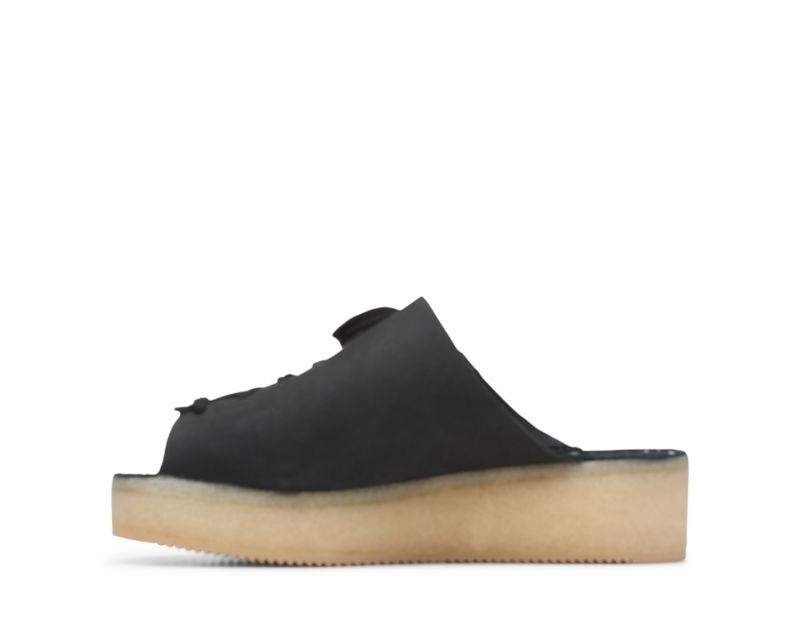 Clarks Wallacraft Open Sandals Wedge Sandals Black Women - India W8C7539-D5