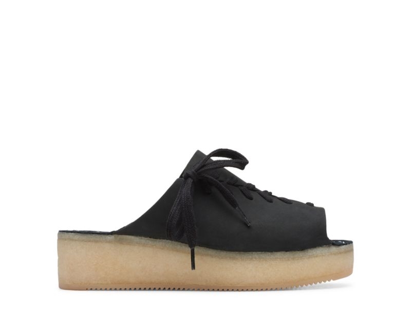 Clarks Wallacraft Open Sandals Wedge Sandals Black Women - India W8C7539-D5