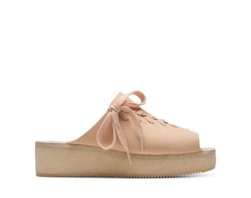 Clarks Wallacraft Open Wedge Sandals Light Pink Women - India D6V5280-O3