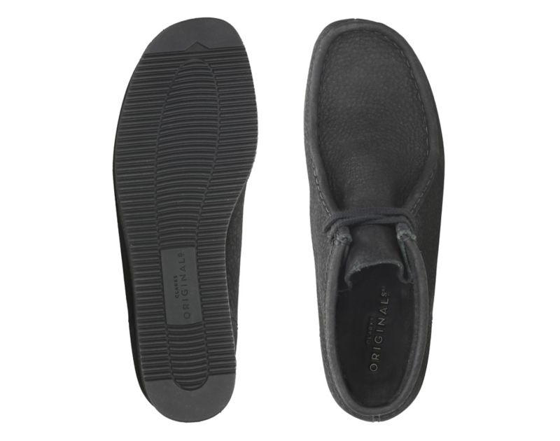 Clarks Wedge Wallabee Boots Black Women - India Y3W5352-J1