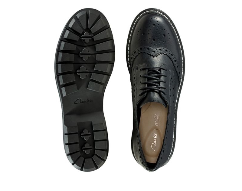 Clarks Witcombe Echo Brogues Brogues & Lace Ups Black Women - India K7X6115-B9
