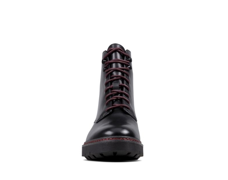 Clarks Witcombe Hi Boots Brogues & Lace Ups Black Women - India E8A7572-F7