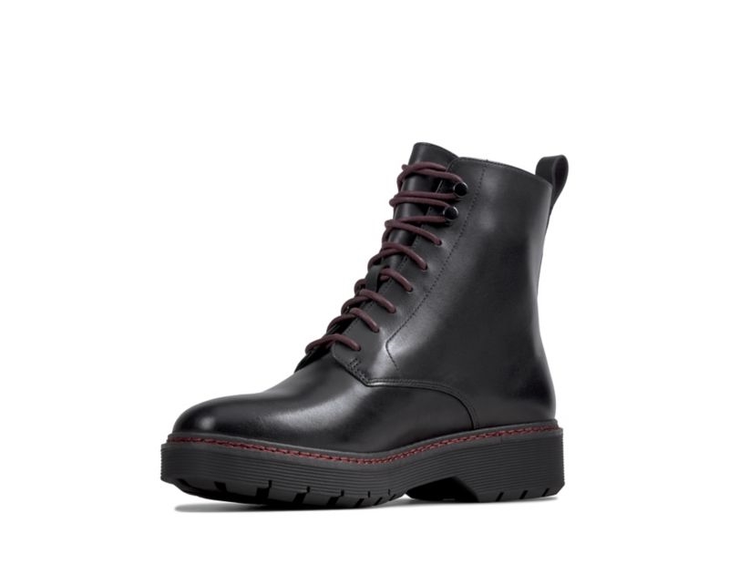 Clarks Witcombe Hi Boots Brogues & Lace Ups Black Women - India E8A7572-F7
