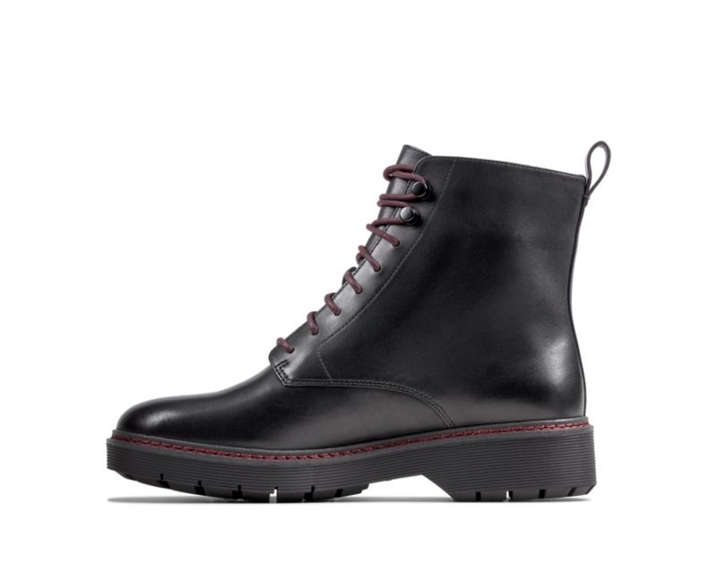 Clarks Witcombe Hi Boots Brogues & Lace Ups Black Women - India E8A7572-F7
